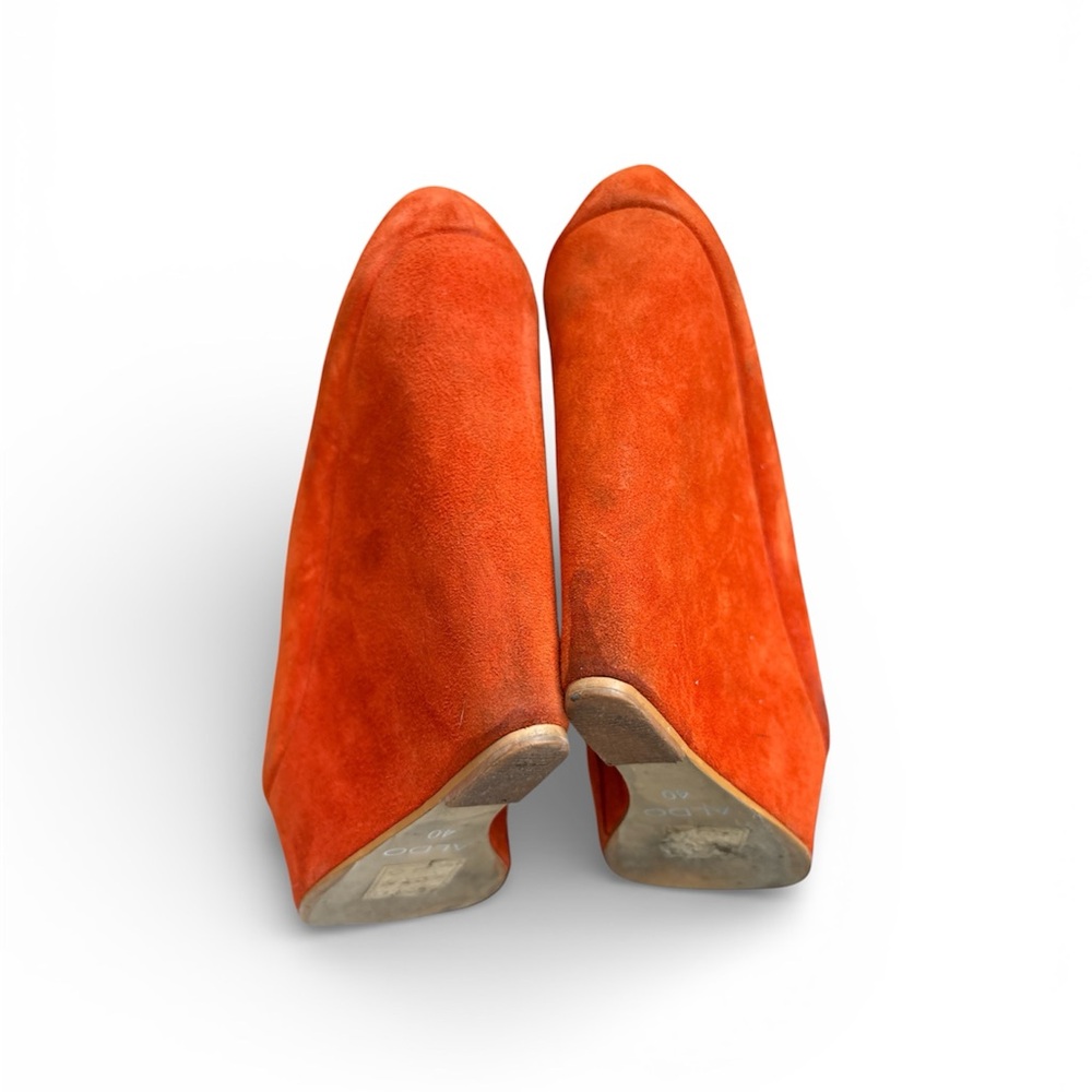 Y2k Aldo Elegant Orange Wedge Heels - Picture 3 of 5